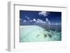 Tropical Lagoon and Coral Reef, Baa Atoll, Maldives, Indian Ocean, Asia-Sakis Papadopoulos-Framed Photographic Print