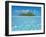 Tropical lagoon with palm island, Maldives-Frank Krahmer-Framed Giclee Print