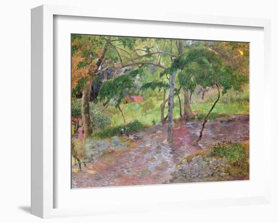 Tropical Landscape, Martinique, 1887-Paul Gauguin-Framed Giclee Print