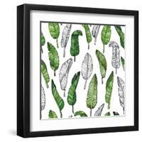 Tropical Leaf Illustration-Mirifada-Framed Art Print