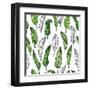 Tropical Leaf Illustration-Mirifada-Framed Art Print