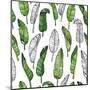 Tropical Leaf Illustration-Mirifada-Mounted Art Print