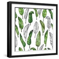 Tropical Leaf Illustration-Mirifada-Framed Art Print