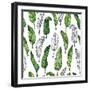 Tropical Leaf Illustration-Mirifada-Framed Art Print