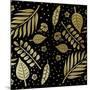 Tropical Leaf Pattern Gold-Ashley Santoro-Mounted Giclee Print