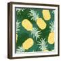 Tropical Leaf Pineapple-lilalove-Framed Art Print