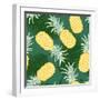 Tropical Leaf Pineapple-lilalove-Framed Art Print