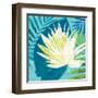Tropical Leaf Silhouette 1-Bella Dos Santos-Framed Art Print