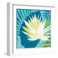 Tropical Leaf Silhouette 1-Bella Dos Santos-Framed Art Print