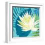 Tropical Leaf Silhouette 1-Bella Dos Santos-Framed Art Print