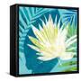 Tropical Leaf Silhouette 1-Bella Dos Santos-Framed Stretched Canvas