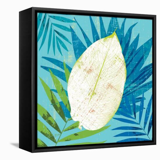 Tropical Leaf Silhouette 2-Bella Dos Santos-Framed Stretched Canvas