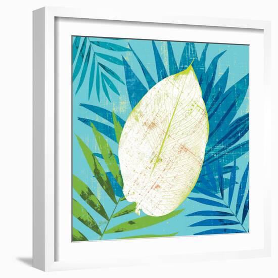 Tropical Leaf Silhouette 2-Bella Dos Santos-Framed Art Print