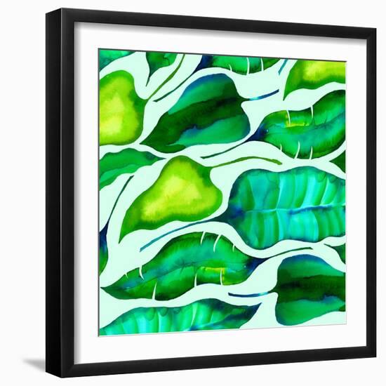Tropical leaves, 2018-Andrew Watson-Framed Premium Giclee Print