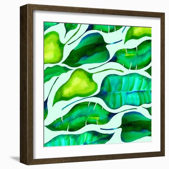 Tropical leaves, 2018-Andrew Watson-Framed Giclee Print
