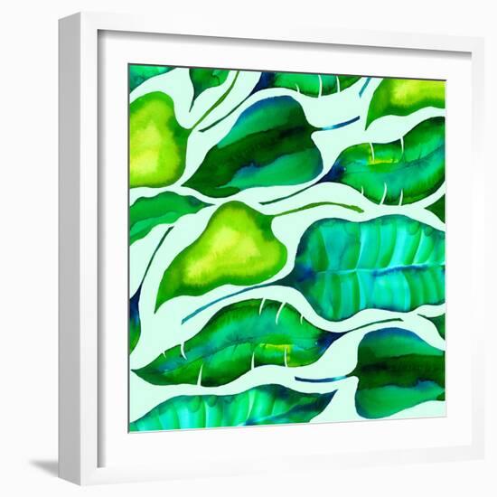 Tropical leaves, 2018-Andrew Watson-Framed Giclee Print