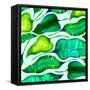 Tropical leaves, 2018-Andrew Watson-Framed Stretched Canvas