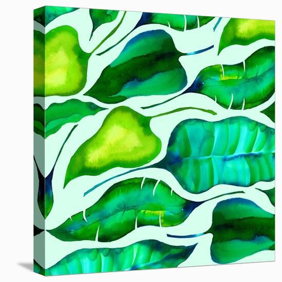 Tropical leaves, 2018-Andrew Watson-Stretched Canvas