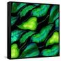 Tropical leaves, dark 2018-Andrew Watson-Framed Stretched Canvas