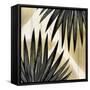 Tropical Leaves Golden 1-Kimberly Allen-Framed Stretched Canvas