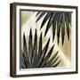 Tropical Leaves Golden 1-Kimberly Allen-Framed Art Print