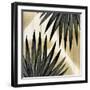 Tropical Leaves Golden 1-Kimberly Allen-Framed Art Print