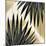 Tropical Leaves Golden 1-Kimberly Allen-Mounted Art Print