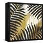 Tropical Leaves Golden 2-Kimberly Allen-Framed Stretched Canvas