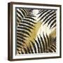 Tropical Leaves Golden 2-Kimberly Allen-Framed Art Print