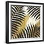 Tropical Leaves Golden 2-Kimberly Allen-Framed Art Print