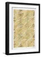 Tropical Leaves in Blues-Cat Coquillette-Framed Art Print