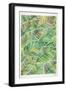 Tropical Leaves in Greens-Cat Coquillette-Framed Art Print