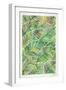 Tropical Leaves in Greens-Cat Coquillette-Framed Art Print