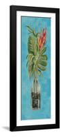 Tropical Lush II on Blue-Silvia Vassileva-Framed Art Print