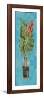 Tropical Lush II on Blue-Silvia Vassileva-Framed Art Print