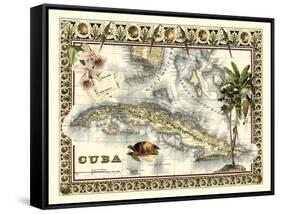 Tropical Map of Cuba-Vision Studio-Framed Stretched Canvas