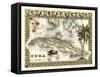 Tropical Map of Cuba-Vision Studio-Framed Stretched Canvas