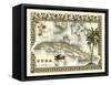 Tropical Map of Cuba-Vision Studio-Framed Stretched Canvas