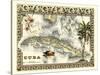 Tropical Map of Cuba-Vision Studio-Stretched Canvas