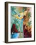 Tropical Martini Glass Cityscape PoP Art-Megan Aroon Duncanson-Framed Art Print