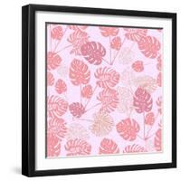 Tropical Monstera Leaves-zzayko-Framed Art Print