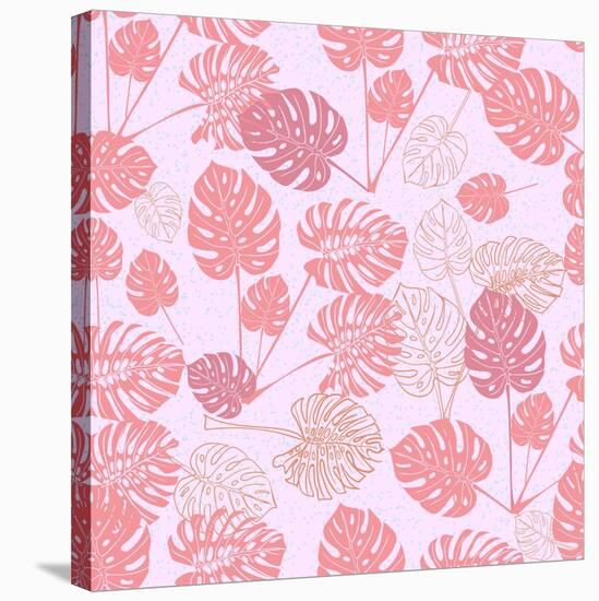 Tropical Monstera Leaves-zzayko-Stretched Canvas