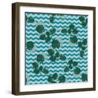 Tropical Monstera Leaves-zzayko-Framed Art Print