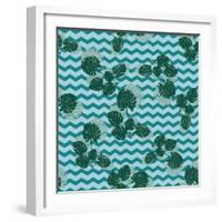 Tropical Monstera Leaves-zzayko-Framed Art Print