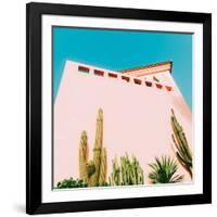 Tropical Mood - Cacti and Greens on Pink-Evgeniya Porechenskaya-Framed Photographic Print