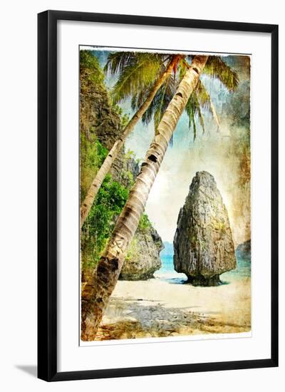 Tropical Nature - Artwork In Painting Style-Maugli-l-Framed Art Print
