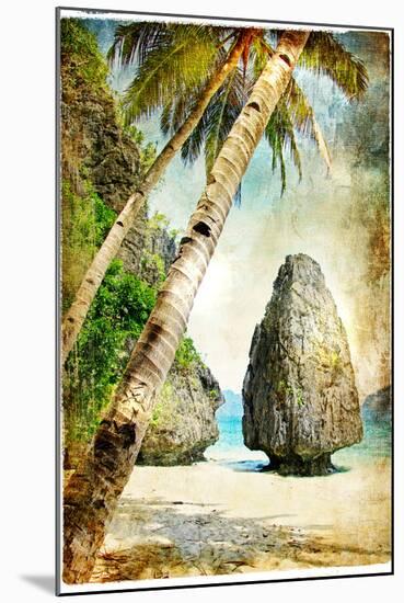 Tropical Nature - Artwork In Painting Style-Maugli-l-Mounted Art Print
