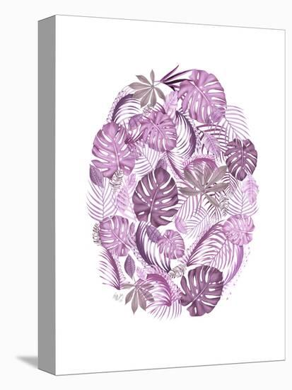 Tropical Oval, Pink-Fab Funky-Stretched Canvas