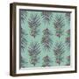 Tropical Palm Leaf Pattern-Maria Mirnaya-Framed Art Print