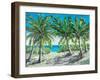 Tropical Palm Tree Paradise-Julie DeRice-Framed Art Print